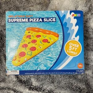 Joyin Giant Inflatable Supreme Pizza Slice Pool Raft Durable Summer Fun Swimming